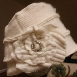 NEW Ivory Cashmere Vintage Inspired Hat